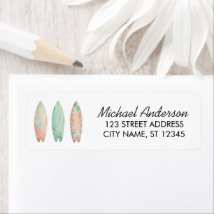 Surf Surfing Beach Surfboard Return Address