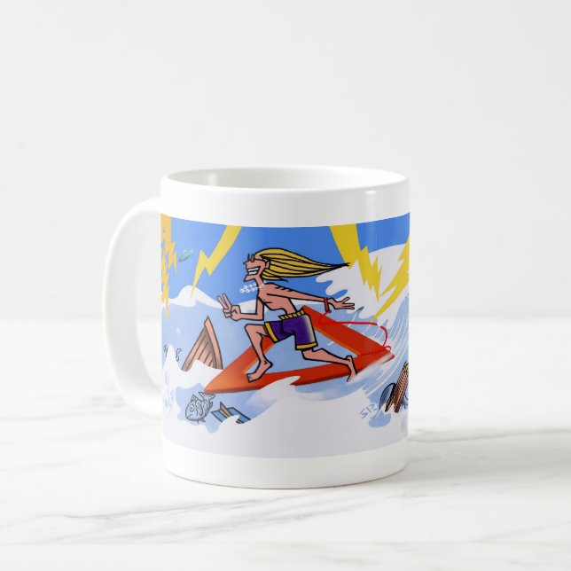 Surf The Bermuda Triangle mug (Front Left)