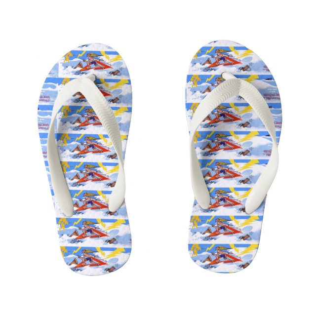 Surf The Bermuda Triangle toddler flip flops (Footbed)
