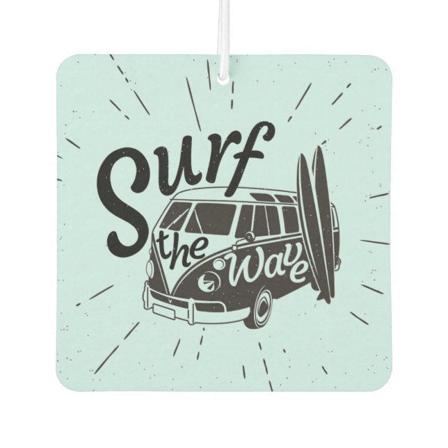 Surf The Wave Car Air Freshener (Front)