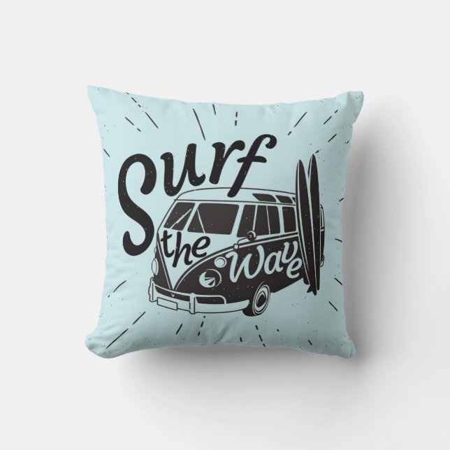 Surf The Wave Cushion (Front)