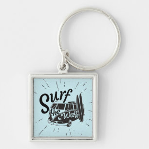 Surf The Wave Key Ring