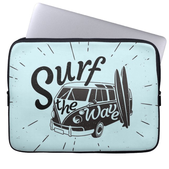 Surf The Wave Laptop Sleeve (Front)