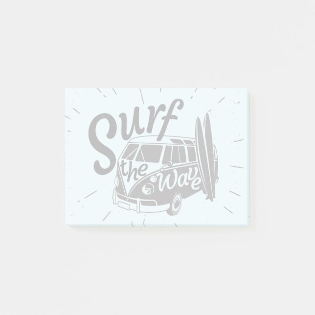 Surf The Wave Post-it Notes (Front)