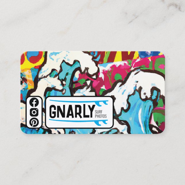 Surf themed Business Card (Front)