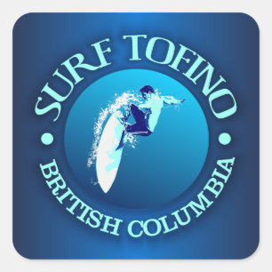 Surf Tofino Square Sticker