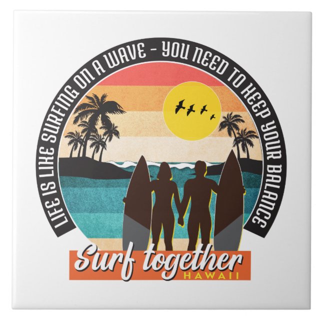 Surf together - Keep your balance  Tile (Front)