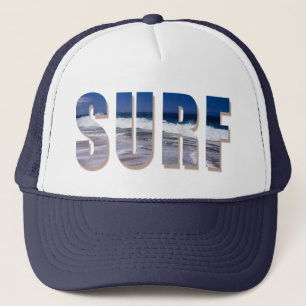 "Surf " Trucker cap with Hawaiian Wave Print