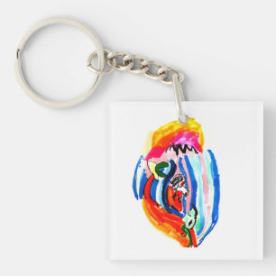 Surf up summer key ring