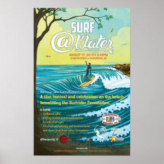 Surf @Water Poster- 15" x 23" Poster