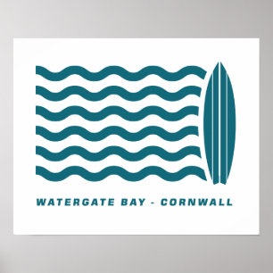 Surf Watergate Bay in Cornwall Poster