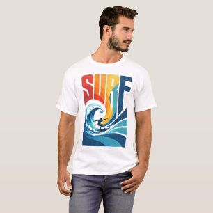 SURF Wave Surfer – Retro Surf Lifestyle Art T-Shirt