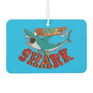 Surf with shark car air freshener