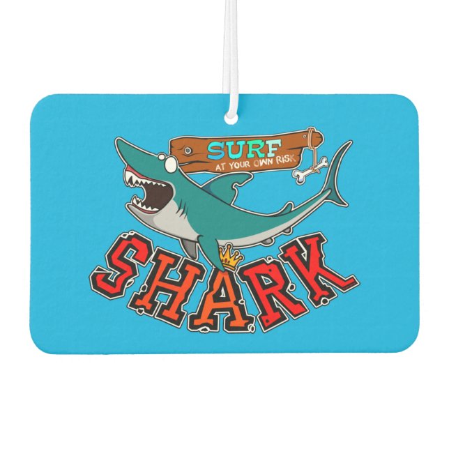 Surf with shark car air freshener (Front)