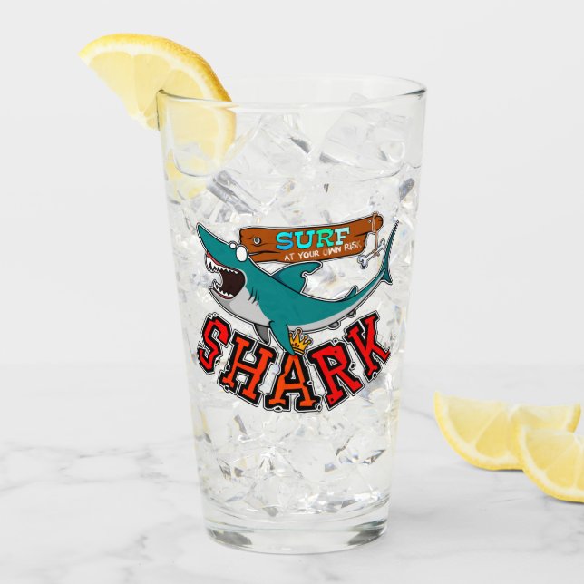 Surf with shark glass (Front Ice)