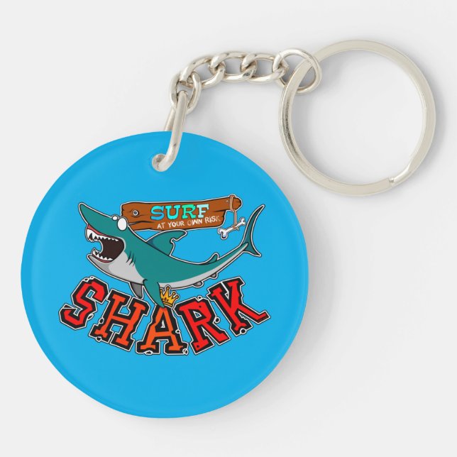 Surf with shark key ring (Back)