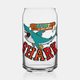 Surf with the shark can glass