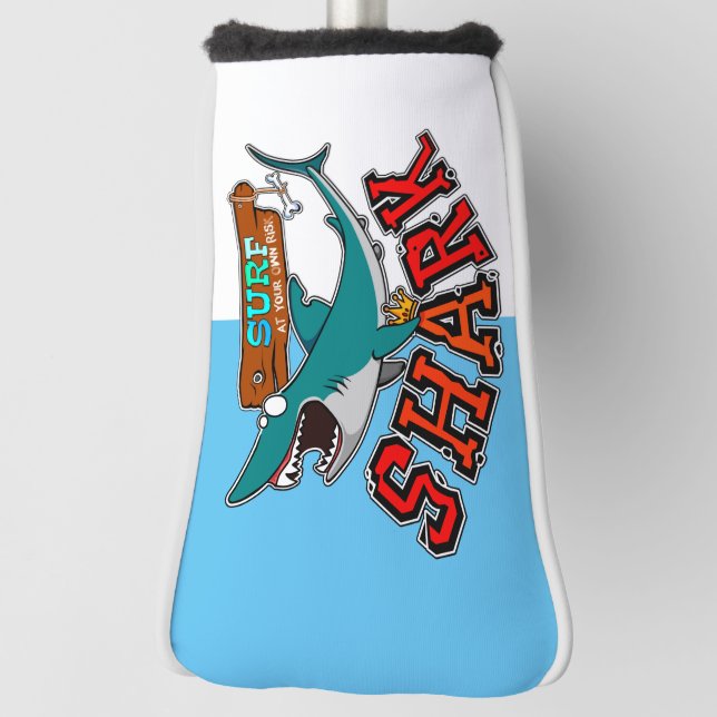 Surf with the shark golf head cover (Rotate 90)