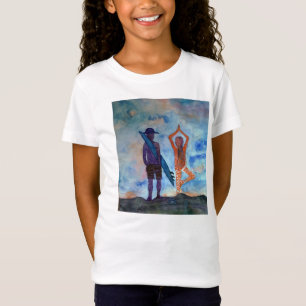 Surf Yoga Art Girls' Bella Fitted Babydoll T-Shirt