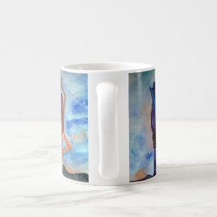 Surf Yoga Romantic Painting White Mug