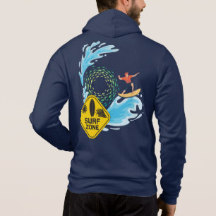 Surf Zone Waves Riding T-Shirt Hoodie