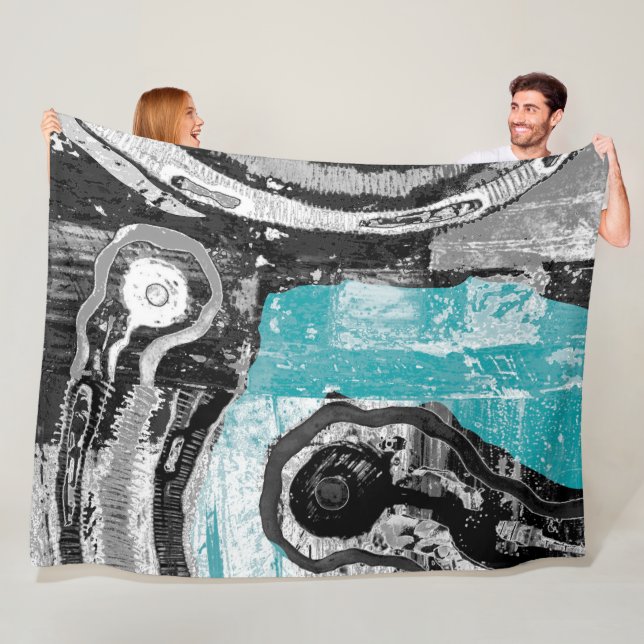 Surface Current – Abstract Flow & Structure Large  Fleece Blanket (In Situ)
