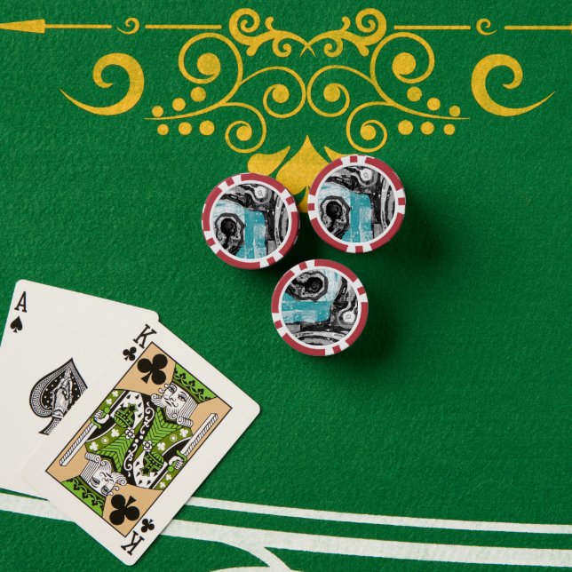 Surface Current – Abstract Flow & Structure Poker  Chips (Poker Table (Stack))