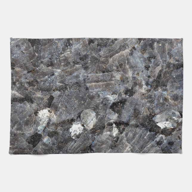 Surface of a Labradorite Rock Tea Towel (Horizontal)