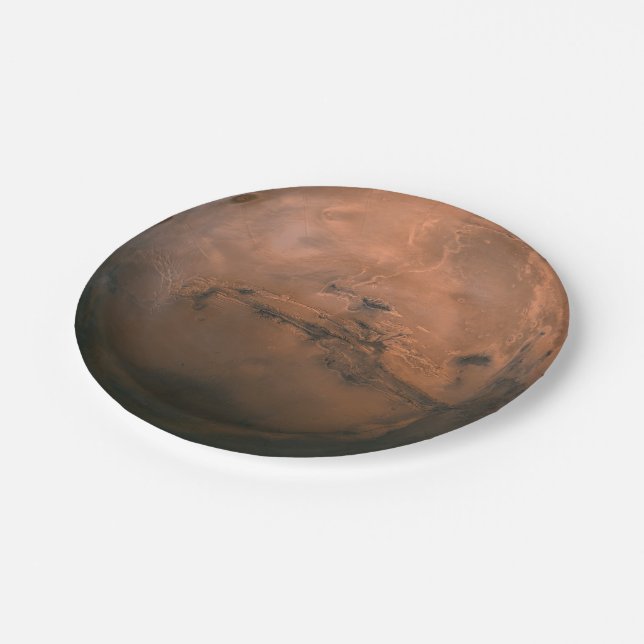 Surface of Mars (The Red Planet) Paper Plate (Angled)