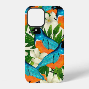 Surface pattern with papaya fruits,leaves and flow iPhone 12 case