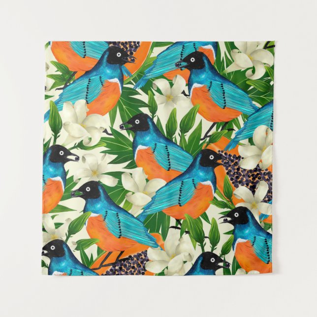 Surface pattern with papaya fruits,leaves and flow tapestry (Front)