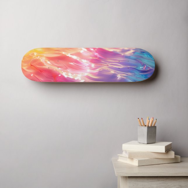 Surface Water Rainbow Light Skateboard (Wall Art (Horz))