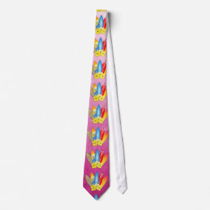 Surfboard and Hibiscus Flowers Tie