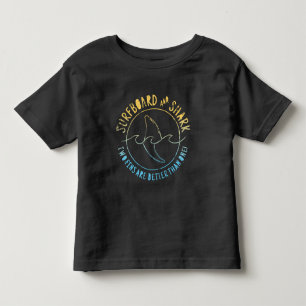 Surfboard And Shark Funny Summer Beach Vacation  T Toddler T-Shirt