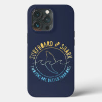 Surfboard And Shark Funny Surfer Surfing Summer