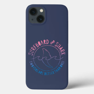 Surfboard And Shark Funny Surfer Surfing Summer Case-Mate iPhone Case