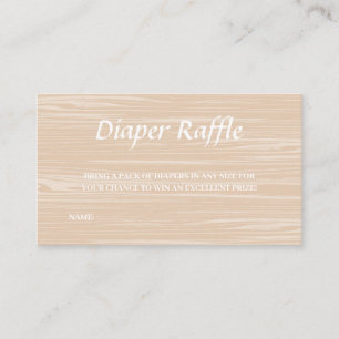 Surfboard Beach Diaper Raffle Game Enclosure Card