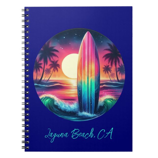 Surfboard Escape- Notebook (Front)