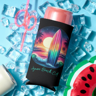 Surfboard Escape- Seltzer Can Cooler