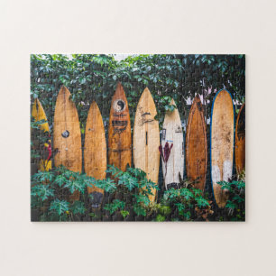 Surfboard Fence in Hawaii Jigsaw Puzzle