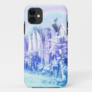 Surfboard Fence in Pastel Blue iPhone 11 Case