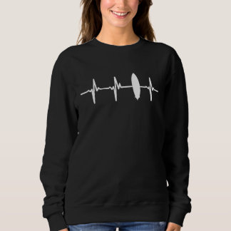 Surfboard Heartbeat Surf For Surfers Sweatshirt