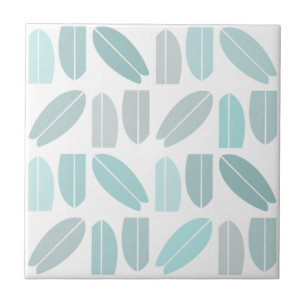 Surfboard Pattern Mint Teal Tile