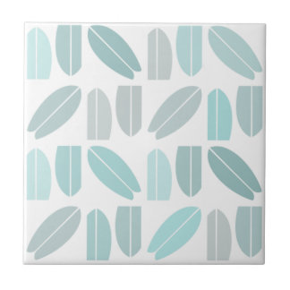 Surfboard Pattern Mint Teal    Tile