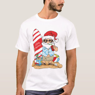 Surfboard Santa T Shirt