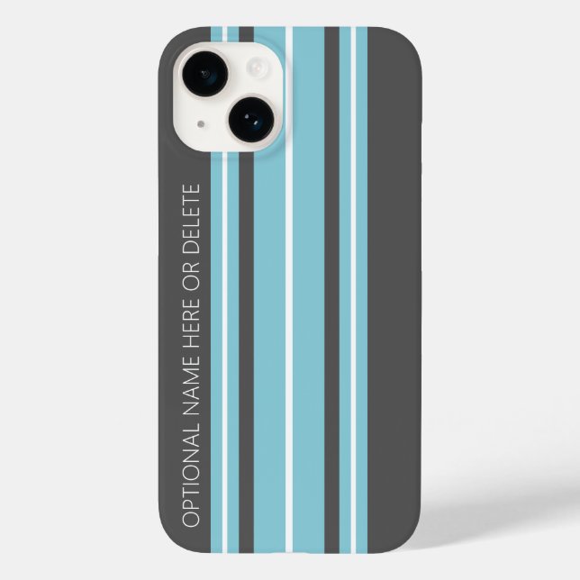 Surfboard Stripes - Grey and Blue racing Case-Mate iPhone Case (Back)