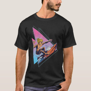 Surfboard Surfer 80s Vaporwave Water Sport Summer  T-Shirt