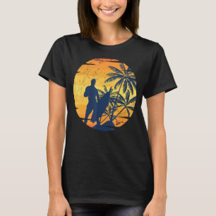 Surfboard Surfer Ocean Water Sport Tropical Sunset T-Shirt