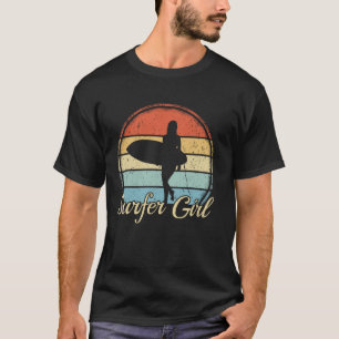 Surfboard Surfer Vintage Surfing Girl Surf T-Shirt