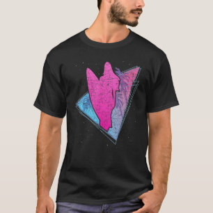 Surfboard Surfing Girl Palm Trees Tropical Vaporwa T-Shirt